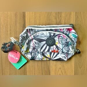 Kipling Cute Pen Case AC7344 cosmetic bag Palm Print color 756 NWT
